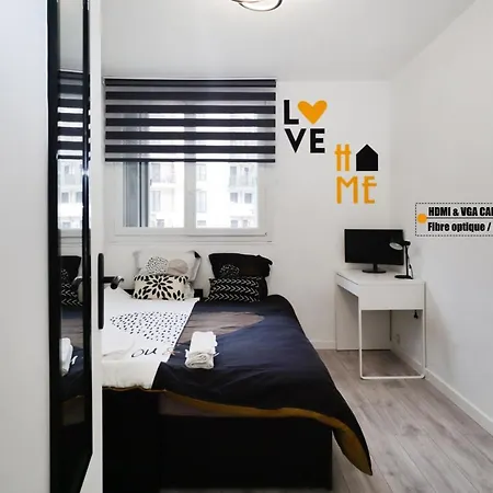 公寓 Apt3p-55m2-parkingfree-5km From Paris *