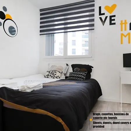 公寓 Apt3p-55m2-parkingfree-5km From Paris *
